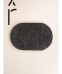 Oval cutting board in black marble
