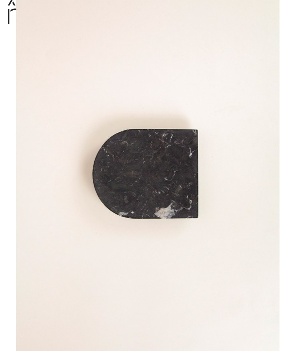 Small platter in black marble