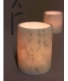 Large round candle holder white marble