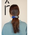 Totem hair clip in black horn and Blue lacquer duo