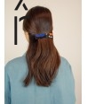 Nymph hair clip in black horn and Blue lacquer trio