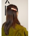 Red brick and off-white Epi hair clasp