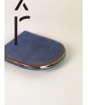 Set of 2 small Hoa Bien blue ceramic platters
