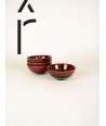 Set of 4 Hoa Bien ceramic bowls - red