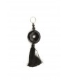 Jade style marble and charm key holder in plain black horn