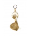 Jade style marble and charm key holder in blond horn