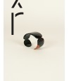 Black horn and khaki lacquer Nymphe cuff