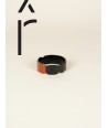 Bracelet 25 Totem en corne noire et laque Kaki
