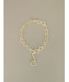 Courbe short necklace in blond horn