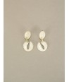 Clip-on earrings Courbe in blond horn
