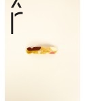 Barette Nymphe en corne blonde et laque Bordeaux