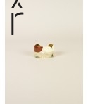 Blond horn and burgundy lacquer Nymphe cuff