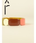 Bracelet 20 Totem en corne blonde et laque Bordeaux