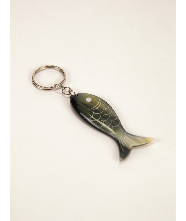 Fish key holder in blond horn (set of 4)