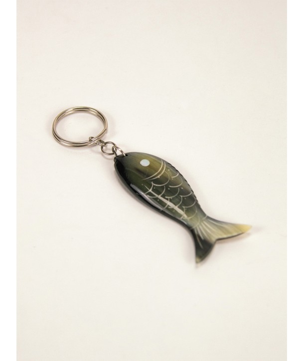 Porte clé Poisson en corne blonde (lot de 4)