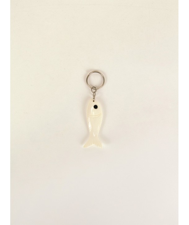Fish key holder in bone (set of 4)