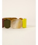 Blond horn and lime lacquer 25 Totem bracelet