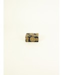 Small rectangular bamboo box with black background