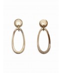 Boucles d'oreilles clips ovales en corne blonde Africaine