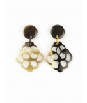 Boucles d'oreilles dentelle à clips en sabot