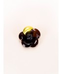 Gold lacquered camellia brooch