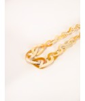 Collier gouttes d'eau en corne blonde