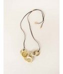 Collier destructuré en corne blonde africaine