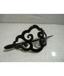 Cache chignon tourbillons corne noire