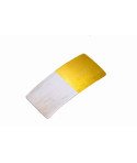 Barrette rectangulaire en corne blonde et laque or