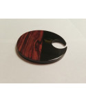 Dessous de verre ronds crabe en corne de buffle noire et bois de rose