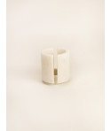Round tealight holder in white marble