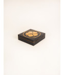 Large flat square box with Japanese rosette