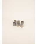 Small cylindrical pot in grey marble