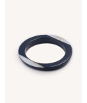 Tu Vi bracelet in lacquered wood metal grey and mother of pearl