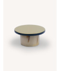 Straight edge hook, sand and midnight blue lacquer, size M