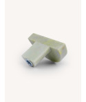 Patère demi disque, marbre jade verte, H