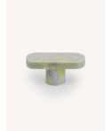 Oval hook, green jade marble, F