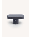 Oval hook, black marble Hoa Binh, F
