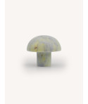 Half sphere hook, green jade marble, D