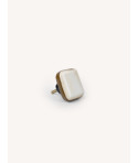 Furniture knob square diamond, blonde horn, K