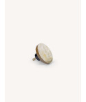 Bouton de meuble disque, corne blonde, A