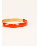 Bracelet jonc bombé orange