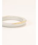 Tu Vi bracelet in wood and mother-of pearl with light gray lacquer