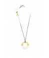 Small ivory lacquered irregular pendant