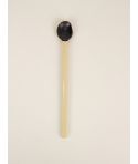 Cuillère à confiture en corne noire avec manche laqué sable