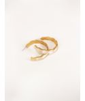 Boucles d'oreilles créoles Ether en corne blonde