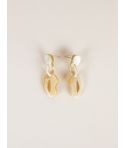 Blond horn Atome earrings