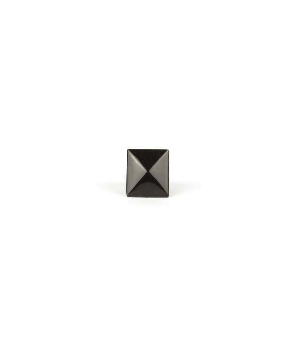 Bague pyramide en corne noire unie