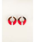 Earrings Sinh Nhat 1 in clogs with two-tone lacquer