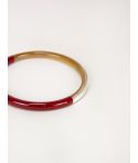Single bangle in blond horn and red lacquer size S